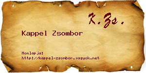 Kappel Zsombor névjegykártya